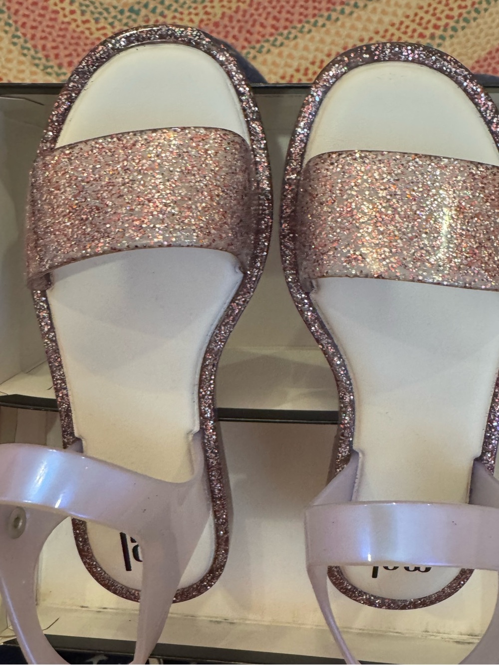 NWT MEL Mar Sandal Purple Glitter Sandals Size 1